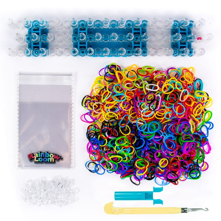 Bluedot Trading 600 Piece Multi-Color Rubber Band Loom Band Set and 25  Clear S-Clips for Kids DIY Arts and Crafts, Rainbow Friendship Bracelet  Refill