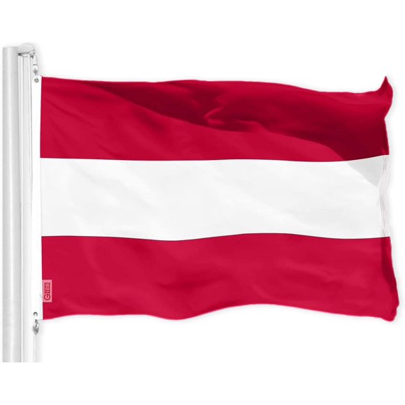 TRAHOO-Austria Austrian Flag | 3x5 feet | Printed 150D - Indoor/Outdoor, Vibrant Colors, Brass Grommets, Quality Polyester, Much Thicker More Durable Than 100D 75D Polyester