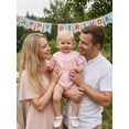 thumbnail image 5 of BemeyourBBs Baby Girl First Birthday Outfits Silly Goose Bubble Romper One Years Old 1st Birthday Clothes Goose Balloon Letter Print Short Sleeve Bodysuit Casual Summer Spring Clothes, 5 of 9