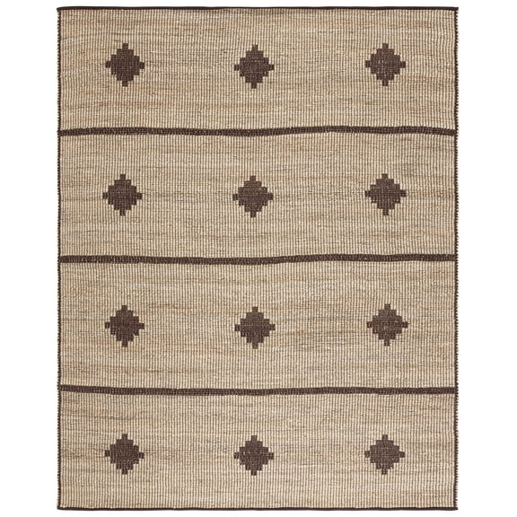 SAFAVIEH Natural Fiber Kagan Geometric Area Rug, Natural/Brown, 8' x 10'