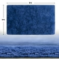 Navy Blue Area Rug for Bedroom,4'X6', Fluffy Shag Rug for Living Room