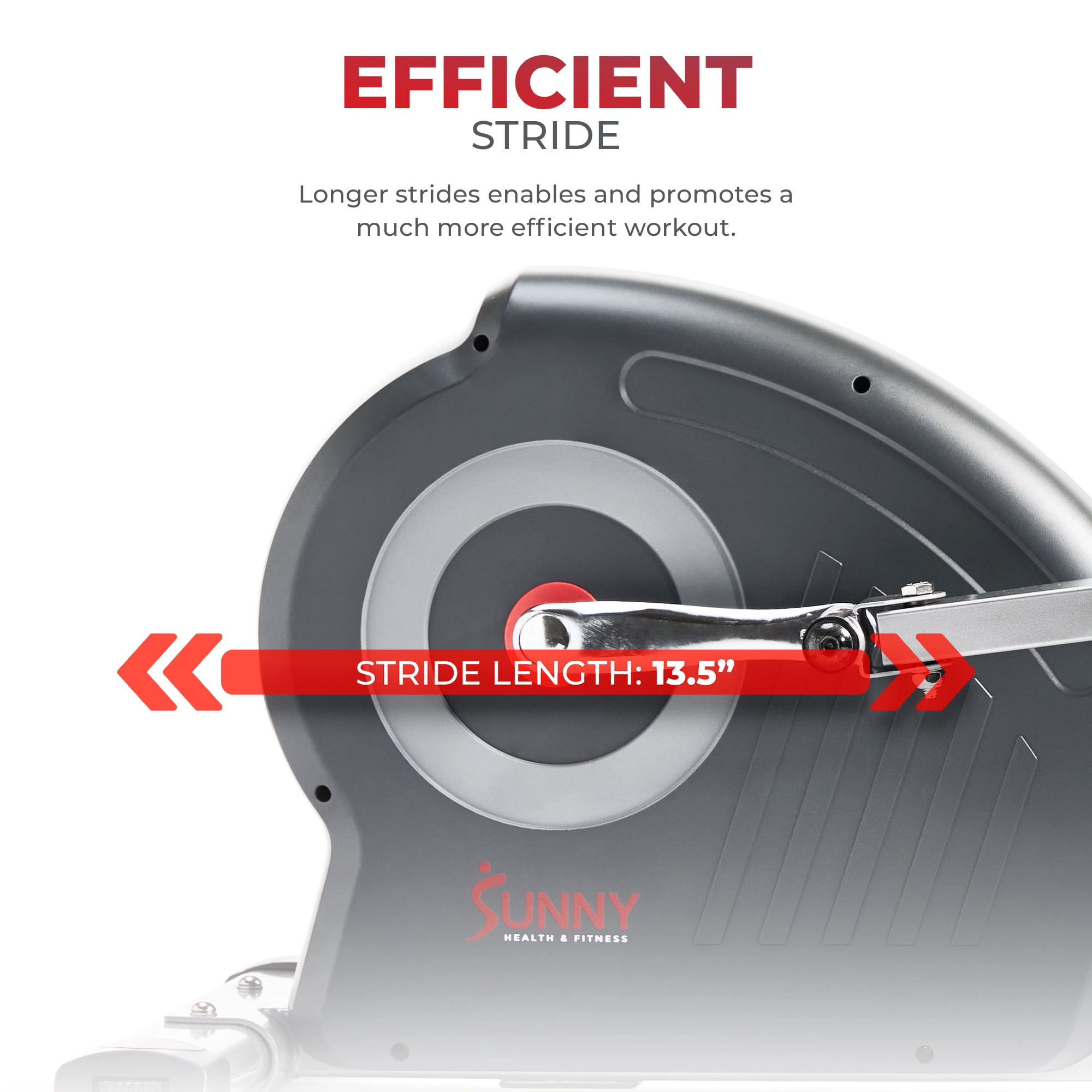 Sunny Health & Fitness Connected Cardio Elliptical, Elite Interactive Series Exercise w Smart Bluetooth & FREE SunnyFit® App - SF-E320047