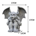 thumbnail image 3 of 2 estatuas de para jardín, cama de flores, escultura de animales, manualidades decorativas para exteriores DYNWAVEMX Estatua de gárgola, 3 of 8