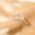 thumbnail image 2 of 925 Sterling Silver Full Eternity 2MM White Zircon Wedding Band Ring for Women, 2 of 5