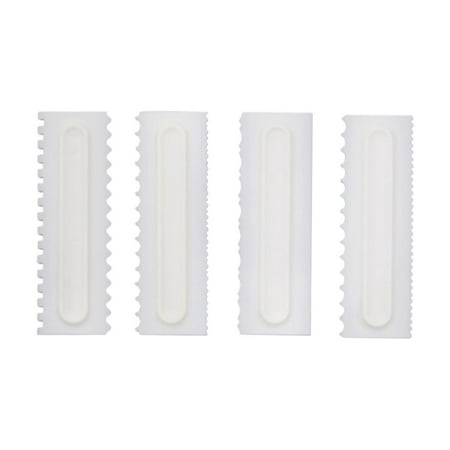 

4x Cake Scraper Cake Smoother Scraper Cake Decorating Comb Icing Smoother Fondant Spatulas Cake Edge Smoother Scraper Kitchen DIY Baking Tools