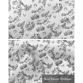 thumbnail image 6 of Rustic Flower Linen Curtain Valance for Bedroom/Bathroom/Kitchen/Office/Living/Dining Room Window,Floral Bird Black White Leaf Vintage Herb Pocket Topper Drapes Decorative Cafe Drapery Panel 42"x12", 6 of 6