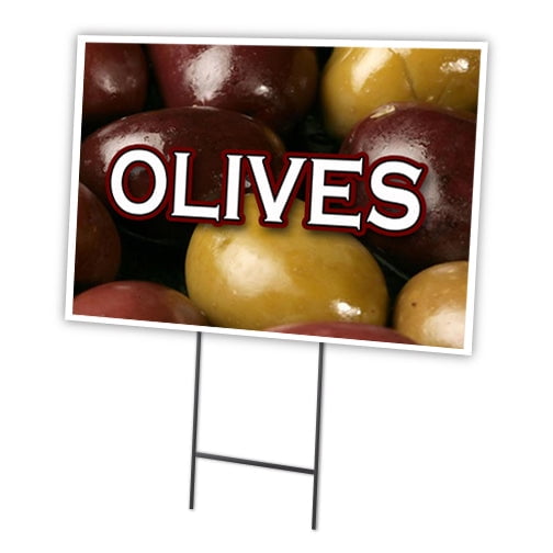 SignMission C-2436 Olives 24 x 36 in. Olives Yard Sign & Stake