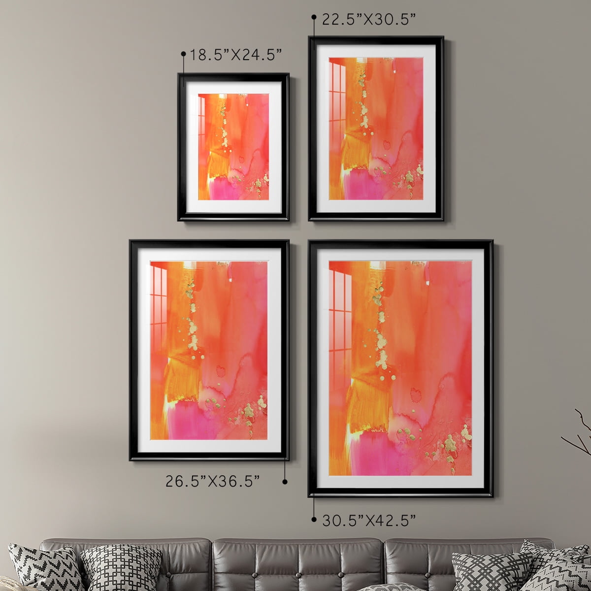 Wexford Home Mythological III Premium Framed Print, 22.5" x 30.5" - Ready to Hang, Black (Set of 2)