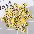 thumbnail image 3 of Trayknick 10Pcs Bee Shape Mini Animals Decor Bright Color Resin Cartoon Exquisite DIY Miniature Animals Crafts Accessories Yellow, 3 of 13