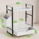 thumbnail image 2 of Organizador de mostrador de baño Aollewoiti de 2 niveles con cajón blanco, 2 of 7