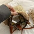 thumbnail image 2 of Ladies Fashion Straw Beach Bag Rattan Purse Summer Straw Crossbody Raffia Handbag Square Tassel Bag Gift, 2 of 7