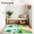 thumbnail image 3 of ODIKA 6'x9' Machine Washable Non-Slip Area Rug, Dreamy Shoreline Escape Through Coconut Grove Pathway High Traffic Rug with Pad, Green, 713189, 3 of 8