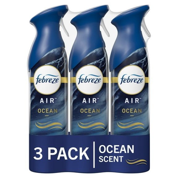 Febreze Air Freshener Spray, Odor-Fighting Room Spray, Ocean Scent, 8.8oz, 3 Count
