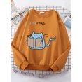 thumbnail image 5 of Sudadera con capucha para mujer, suéter de gran tamaño con estampado de gato, moda coreana, Kawaii, Animal, novedad de 2022, 5 of 5