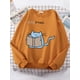 thumbnail image 5 of Sudadera con capucha para mujer, suéter de gran tamaño con estampado de gato, moda coreana, Kawaii, Animal, novedad de 2022, 5 of 5