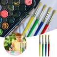 thumbnail image 2 of 4 Pcs Pinceaux d'Artiste à Pointe Ronde pour Peinture avec Poignées Durables 4 Pcs, 2 of 8