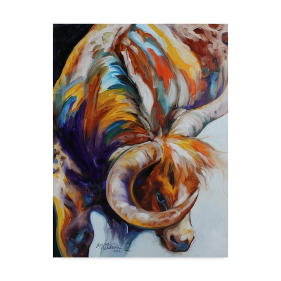Trademark Fine Art 'Longhorn Abstract' Canvas Art by Marcia Baldwin