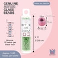thumbnail image 3 of Miyuki Delica Seed Beads – Size 11/0 (1.6 mm), DB0754, Matte Opaque Pea Green, 7.2 g, Approx. 1440 Beads, 3 of 7