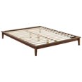 thumbnail image 2 of Modway Lit Plateforme Moderne en Bois Massif Format Grand en Cappuccino, 2 of 7
