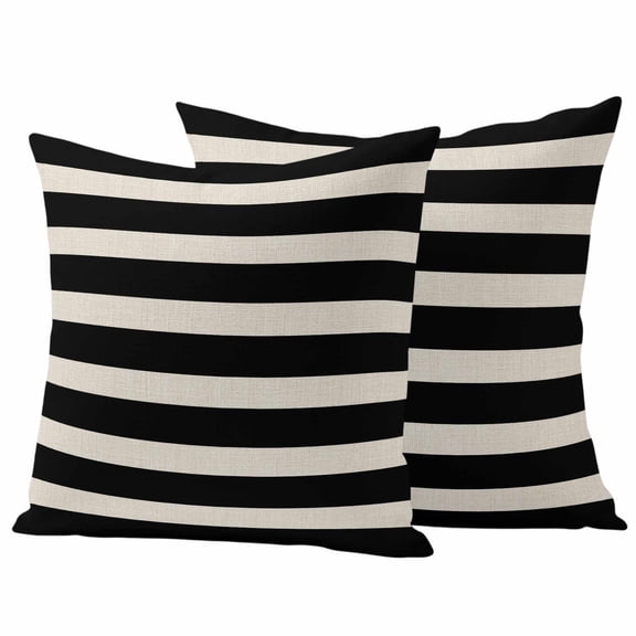 Outdoor Waterproof Pillow Covers Modern Stripes Lines Decorative Throw Pillow Protectors,Pillowcase Cushion Cases for Patio Sofa Garden Couch,16x16in,Pack of 2