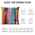thumbnail image 5 of ONETECH Abstract Throw Pillow Cushion Cover, Multicolored Expressionist Work of Art Vibrant Rainbow Design Tainted Pattern, Decorative Square Pillow Case, Rainbow Color, 5 of 5