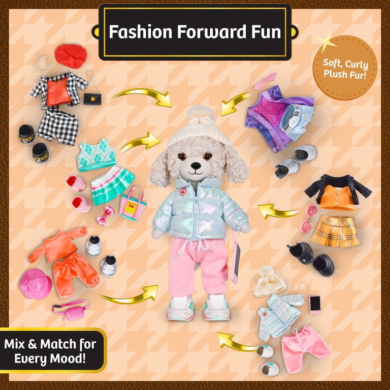 Woof & Co Willow Poseable Plush Poodle Fashion Doll, 15" photo 3
