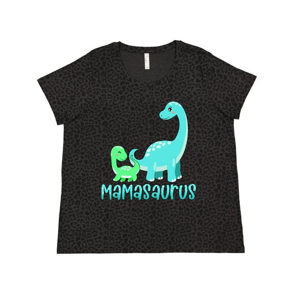 Inktastic Mamasaurus with Cute Brontosaurus Family Women's Plus Size T-Shirt