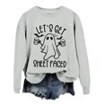 thumbnail image 1 of De Sudadera de Halloween para mujer con estampado divertido de fantasmas Let's Get Sheet Faced Casual Jersey de manga larga, 1 of 4