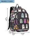 thumbnail image 2 of FORMRS Unisex School Backpack 17" Student Travel Bag with Laptop Compartment, Colorful Halloween Ghost, 2 of 7