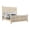 White, variant on Taran Designs Monte Floral Carved Solid Wood King Panel Bed in White