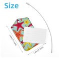 thumbnail image 4 of Square 2Pack PU Leather Starfish Cruise Luggage Tag with Privacy Cover and Stainless Steel Ring - Suitable for Travel Handbags Backpacks Luggage Tags, 4 of 6