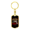 thumbnail image 4 of In Case Of Emergency Swivel Keychain Dog Tag Stainless Steel or 18k Gold, 4 of 10