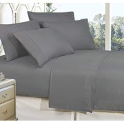 Elegant Comfort 6-piece Bed Sheet Set - Adjustable Bed Sheets, King Grey