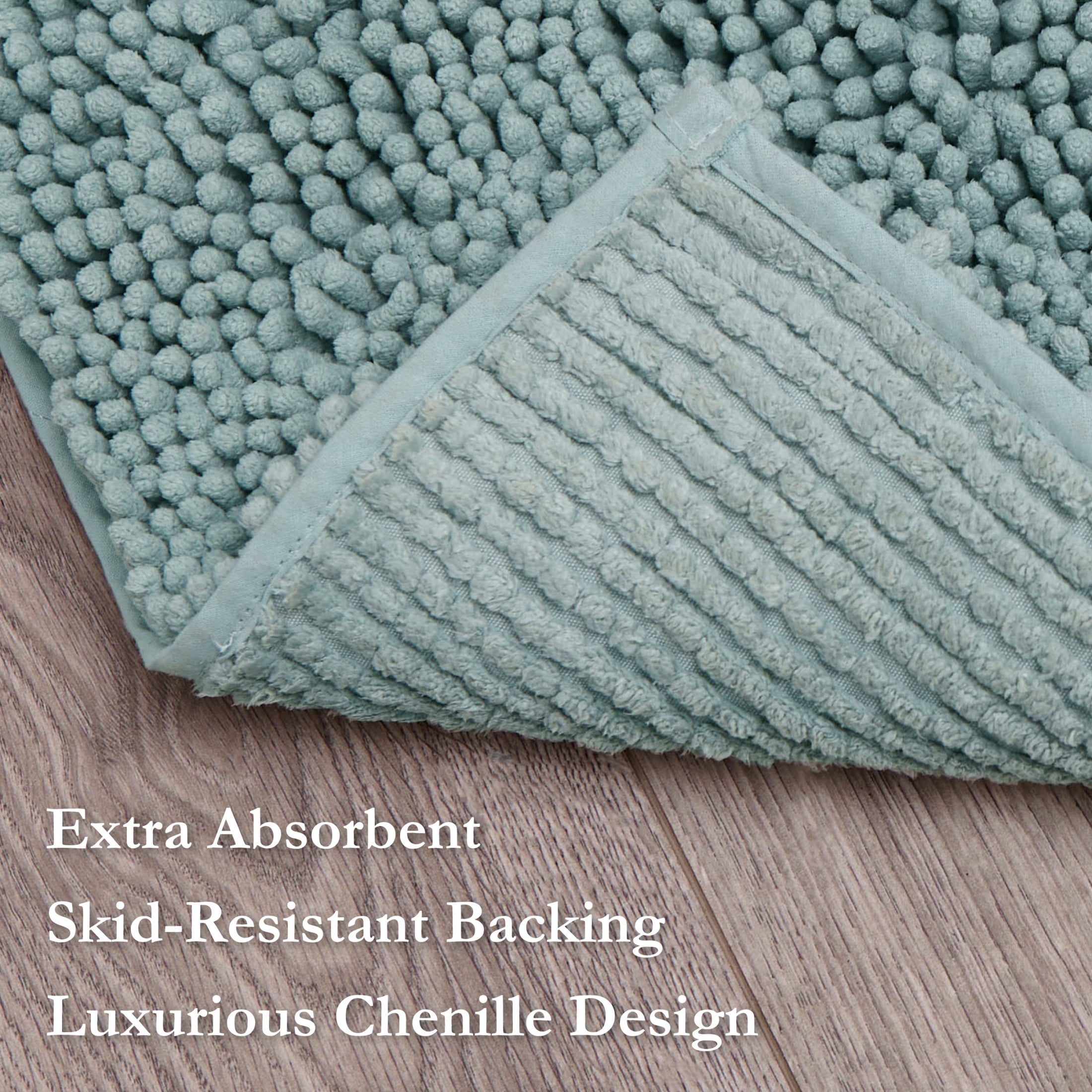 Resort Collection Chenille Plush Loop Bath Mats