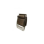 Patio Bliss GRAVITY FREE Chair X-Wide with Sun-Shade and Cup Tray - Cocoa Brown Jacquard