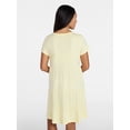 thumbnail image 6 of Time and Tru Women's Tiered Cotton Mini Dress with Short Sleeves, Sizes XS-XXXL, 6 of 6