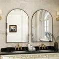 thumbnail image 4 of BEAUTYPEAK 26"x 38" Bathroom Mirror Wall Vanity Arched Mirror, Black, 4 of 7