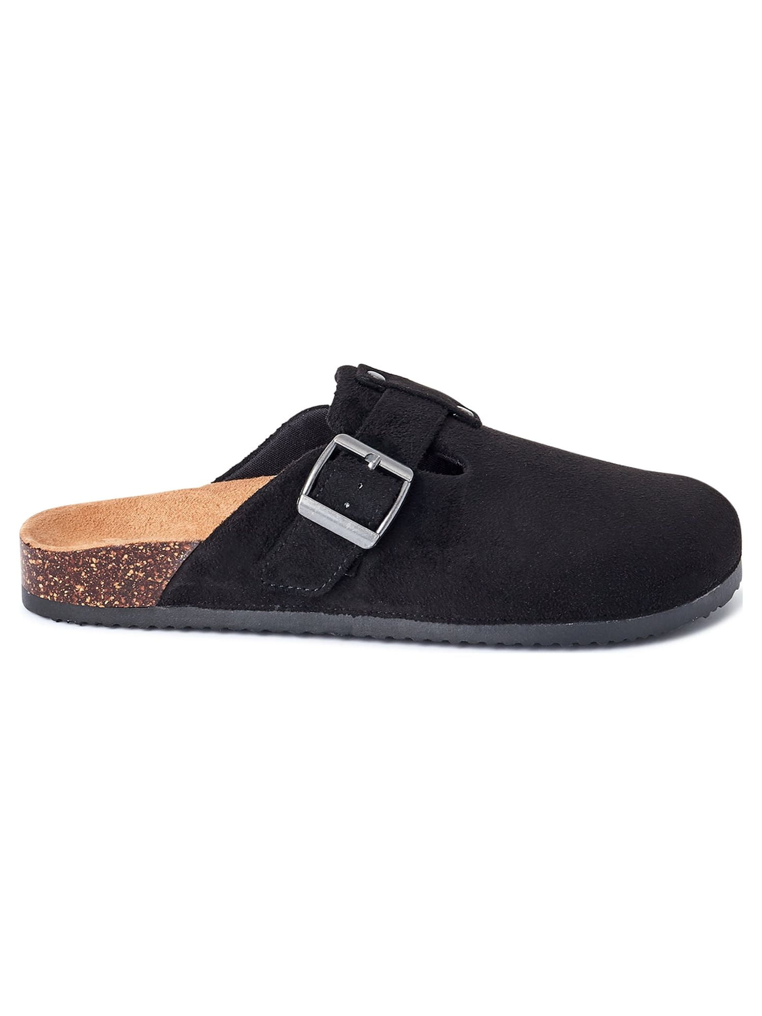 Time and Tru Women's Buckled Microfiber Clogs