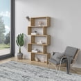 thumbnail image 3 of Ada Home Decor Furniture Multiple Tier Open Shelf Oak Barclay Modern Bookcase, 3 of 7