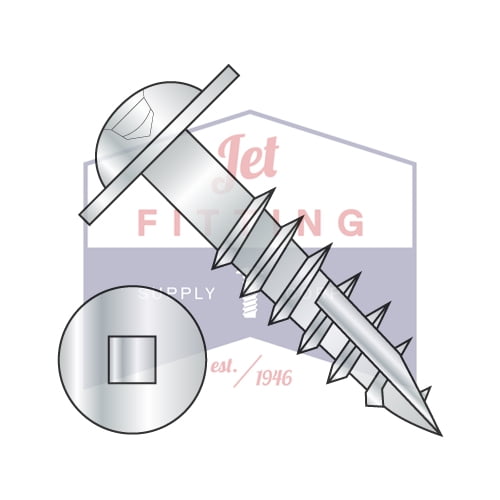 811 x 2" Deep Thread Wood Screws Square Round Washers Head Type
