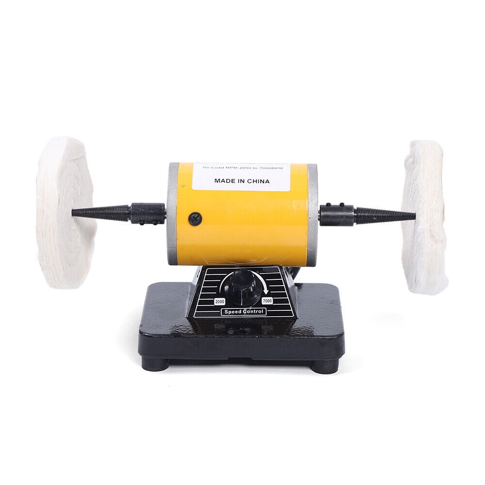 Mini Jewelry Polishing Buffing Machine Lathe Polishing Bench Buffer Polisher Grinder 200W 2000-7000rpm
