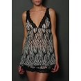 thumbnail image 1 of $56 BLUSH LINGERIE Zebra SLEEPWEAR Camisole TOP Chiffon LEOPARD Bow ( S ), 1 of 1