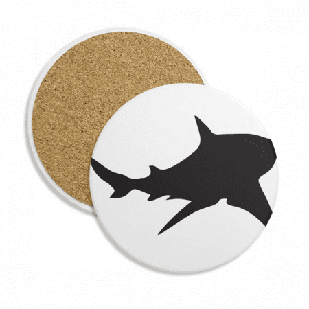 

Ocean Black Shark Biology Fish Coaster Cup Mug Tabletop Protection Absorbent Stone