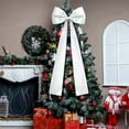 thumbnail image 6 of 20 x 47 Inches Extra Large Christmas Satin Bows Christmas Tree Topper Decorations Giant Xmas Tree Toppers Bows for Home Wreath Wall Holiday Birthday Wedding Engagement Party Decor(White), 6 of 12