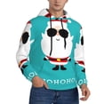 thumbnail image 2 of Wukai Cute Santa Claus Print Men Hoodies Fleece Sweatshirts Long Sleeve Sweaters Pullover Fall Outfits Winter Clothes-XX-Large, 2 of 7