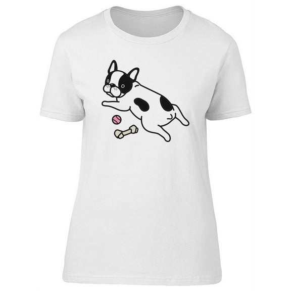 Cute French Bulldog Toys T-Shirt Women -Image by Shutterstock, Female Medium
