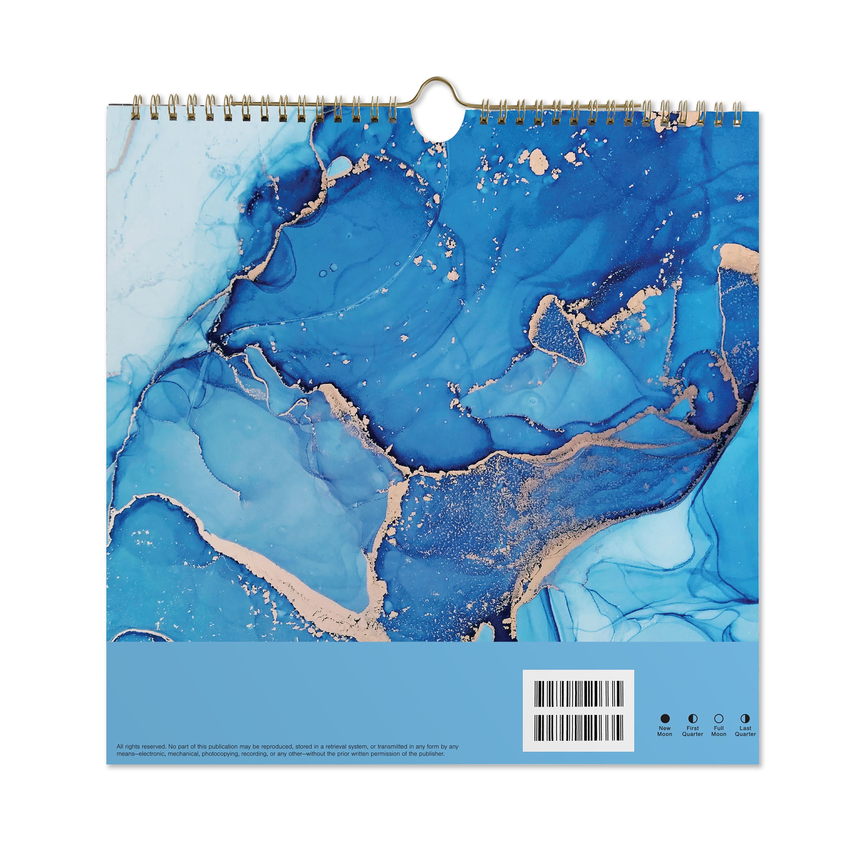 2027 Pen+Gear Spiral Marble Calendar 12x12 January-December Gridded