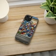 thumbnail image 5 of DistinctInk Hybrid (Acrylic / TPU) Clear Slim Fit Case for Apple iPhone 13 (6.1" Screen) - "Colorful Streets: A Vibrant Expression of Urban Art", 5 of 8