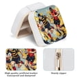 thumbnail image 5 of Rugby Travel Portable Square Jewelry Box Earring Necklace Bracelet Holder Storage Display Case Organize, 5 of 7