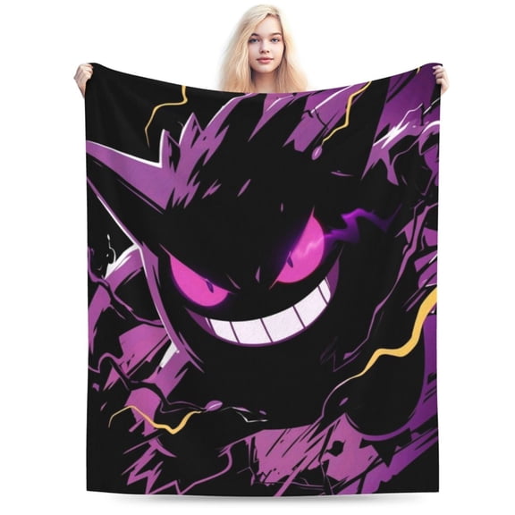 Ultra Soft Fleece Flannel Blankets Gengar Bedding Blanket Cozy Warm Throws for Couch Sofa Bed 40"x30"